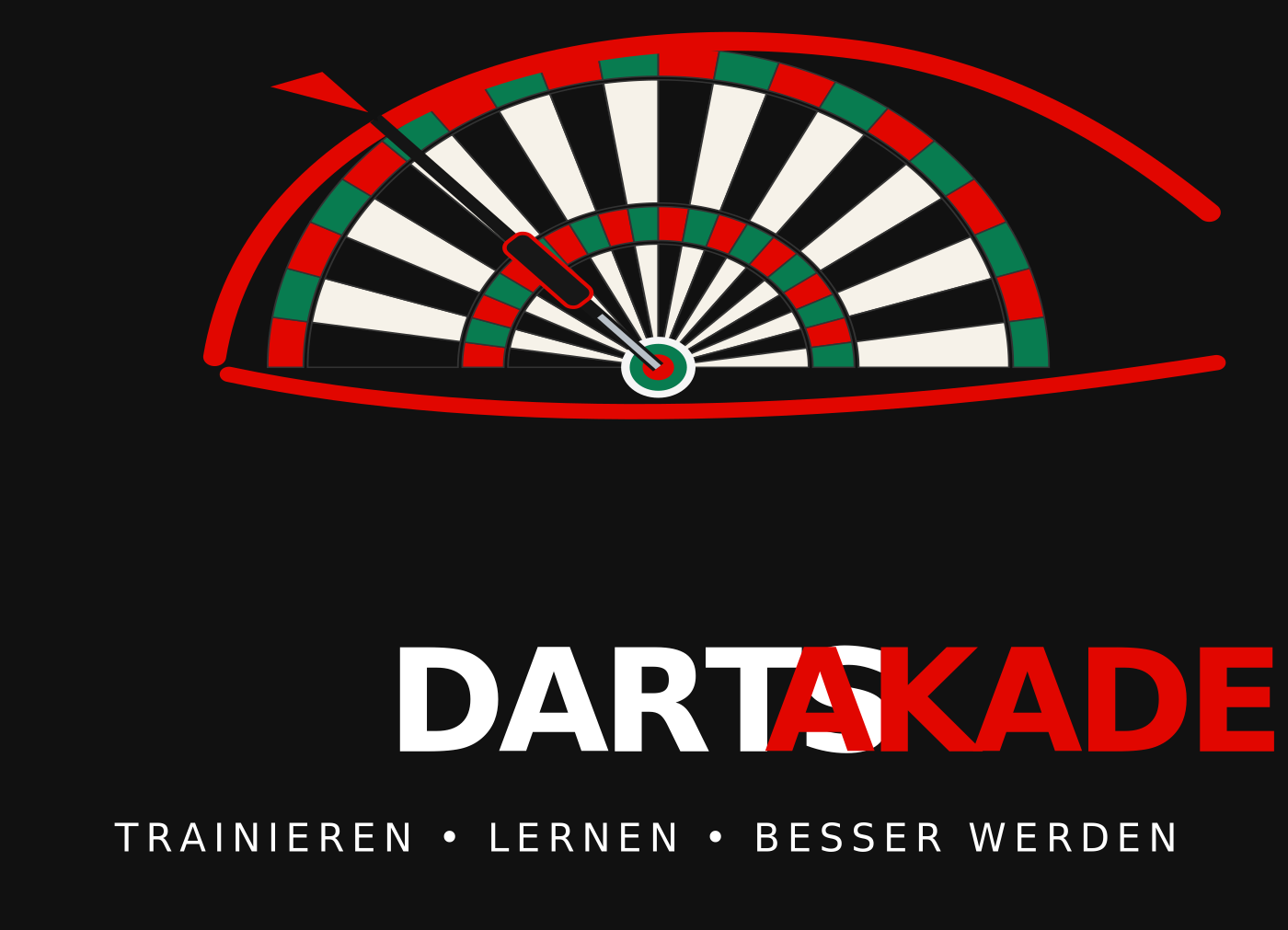 DartsAkademie – offizielles Logo mit Dartscheibe und Dartpfeil